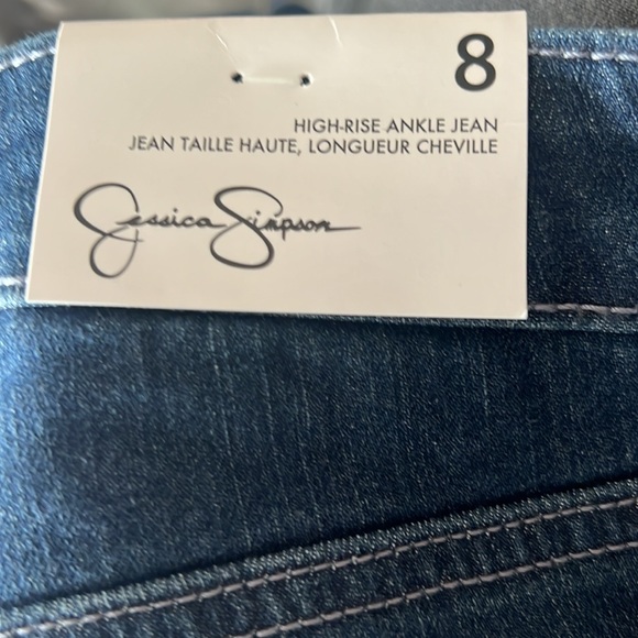 New Jessica Simpson High Rise Ankle Jean | Dark Denim - Picture 10 of 12
